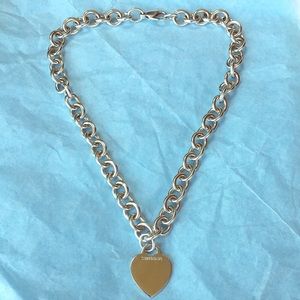 15.5-16” Tiff & Co. Heart Charm Necklace